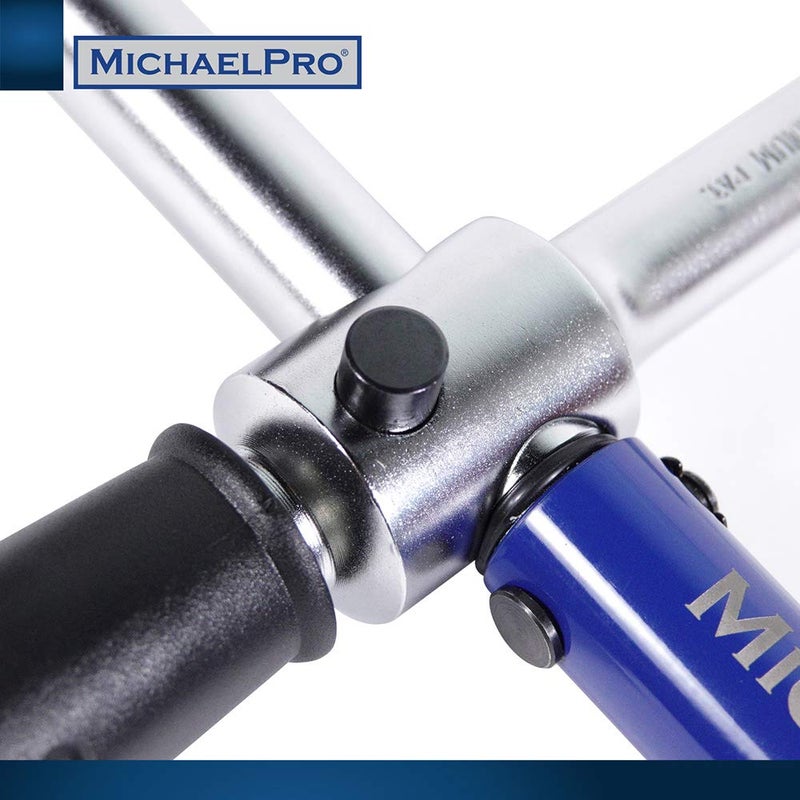 MichaelPro Click Torque Wrench - 2in1 with Lug Wrench 1/2 Inch Dr with 3 Sockets (11/16", 3/4", 13/16" / 17-19-21 mm) with Precise Micro Adjustment for Automotive and Changing Tires | MP001002 - Image 5